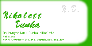 nikolett dunka business card